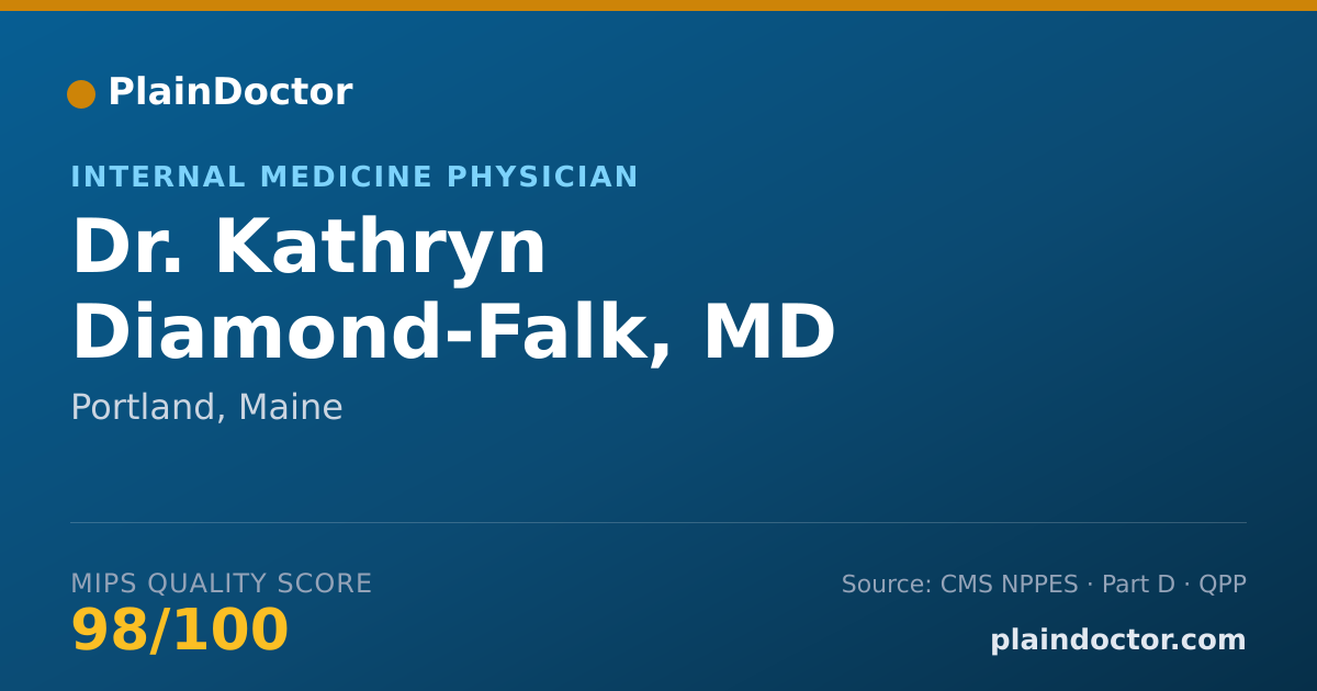 Shareable card for Kathryn Diamond-Falk, MD - Internal Medicine Physician, Portland, ME