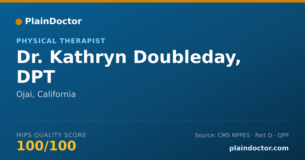 Shareable card for Kathryn Doubleday, DPT - Physical Therapist, Ojai, CA