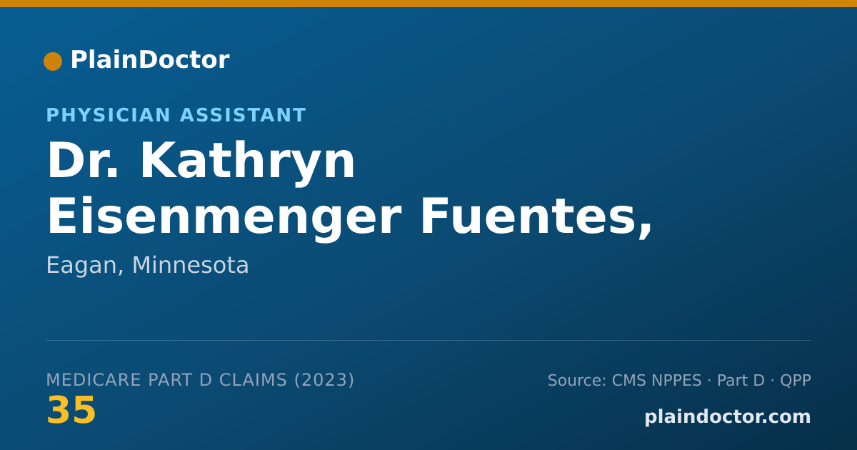 Shareable card for Kathryn Eisenmenger Fuentes, PA - Physician Assistant, Eagan, MN