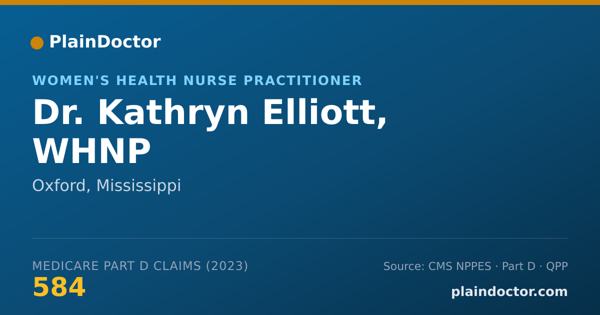 Shareable card for Kathryn Elliott, WHNP - Women's Health Nurse Practitioner, Oxford, MS
