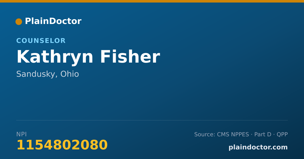 Shareable card for Kathryn Fisher - Counselor, Sandusky, OH