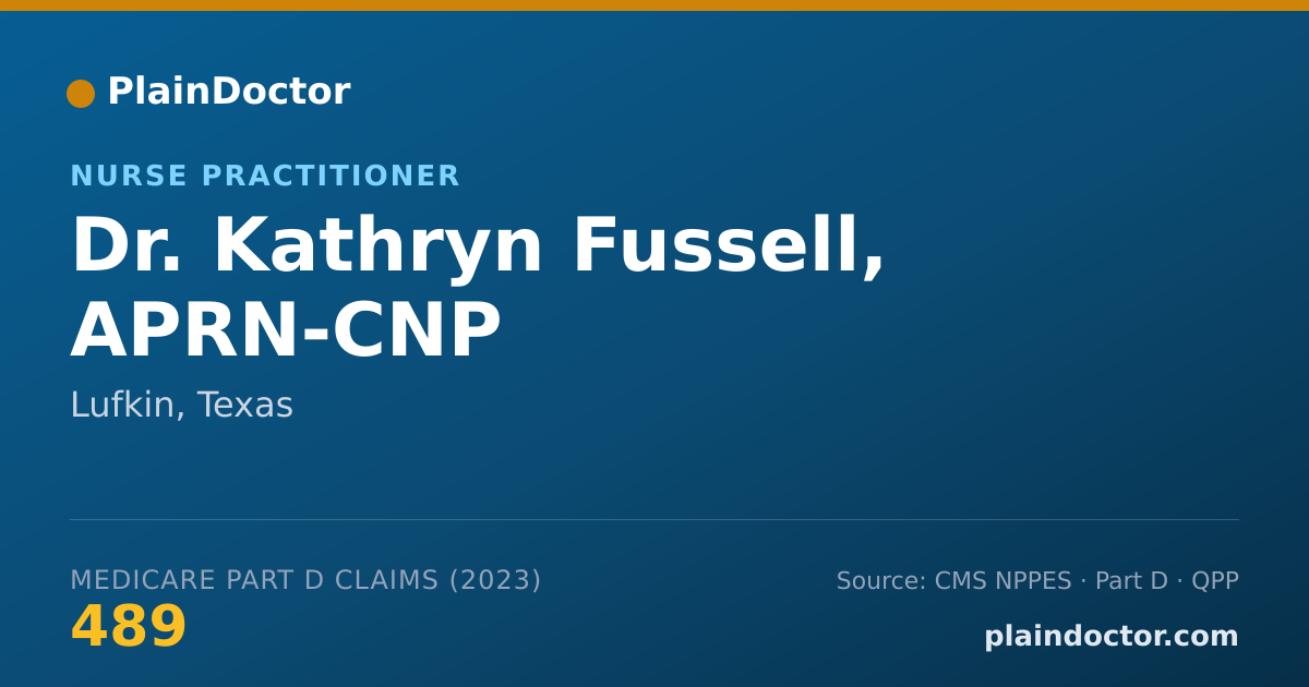 Shareable card for Kathryn Fussell, APRN-CNP - Nurse Practitioner, Lufkin, TX