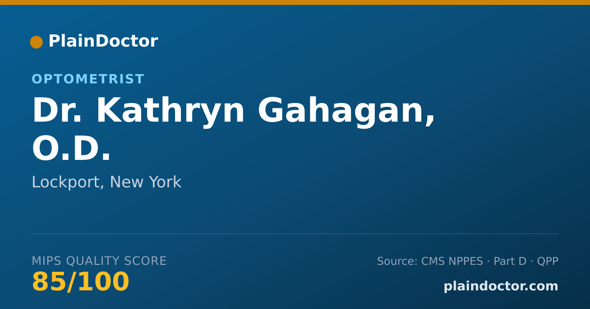 Shareable card for Kathryn Gahagan, O.D. - Optometrist, Lockport, NY