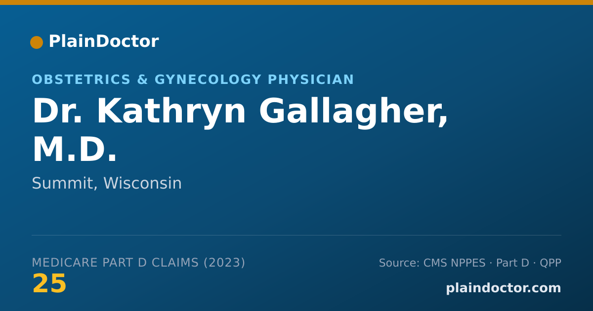 Shareable card for Kathryn Gallagher, M.D. - Obstetrics & Gynecology Physician, Summit, WI