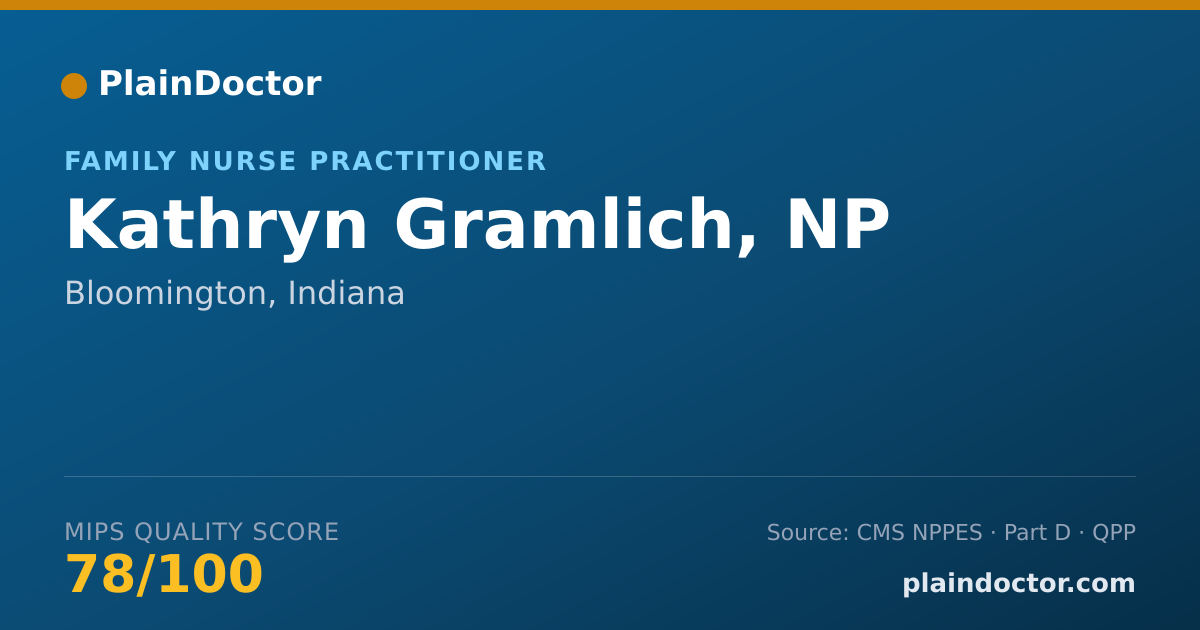 Shareable card for Kathryn Gramlich, NP - Women's Health Nurse Practitioner, Bloomington, IN