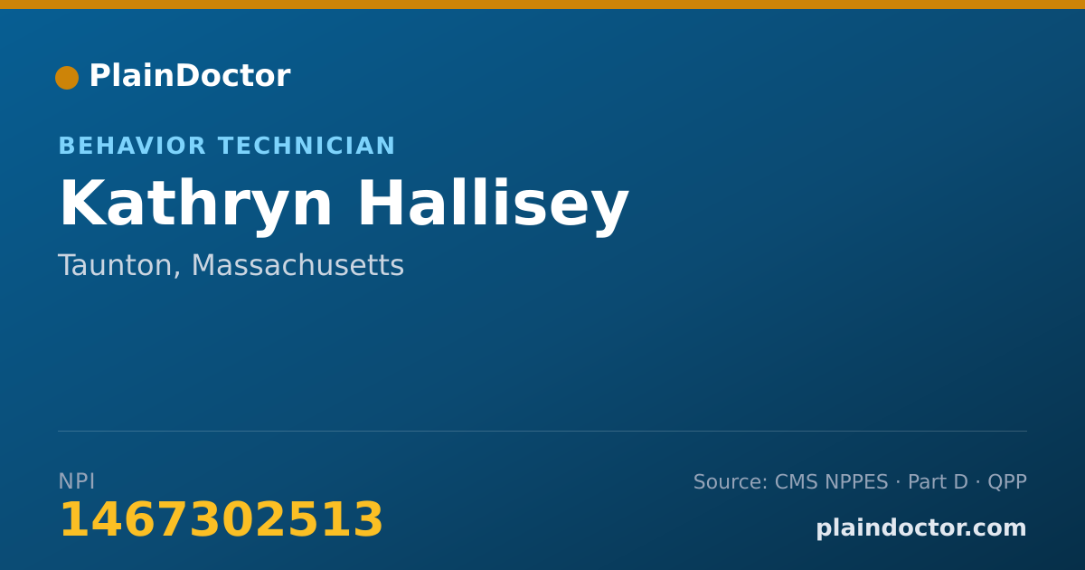 Shareable card for Kathryn Hallisey - Behavior Technician, Taunton, MA