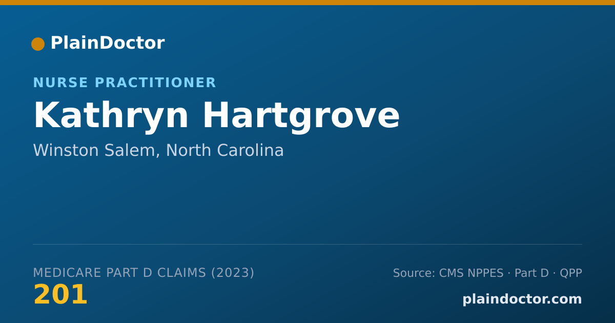 Shareable card for Kathryn Hartgrove - Nurse Practitioner, Winston Salem, NC