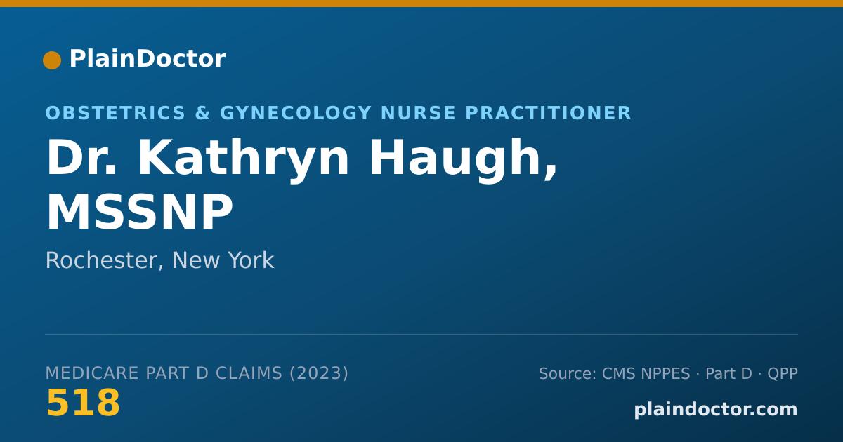 Shareable card for Kathryn Haugh, MSSNP - Obstetrics & Gynecology Nurse Practitioner, Rochester, NY