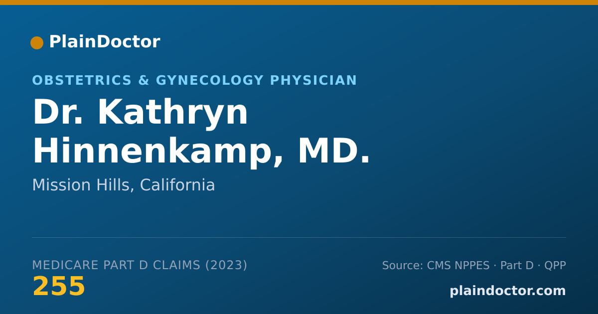 Shareable card for Kathryn Hinnenkamp, MD. - Obstetrics & Gynecology Physician, Mission Hills, CA