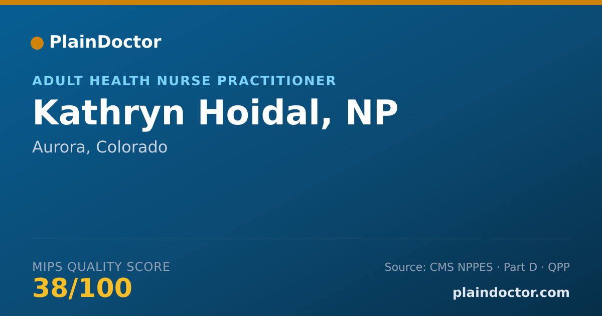 Shareable card for Kathryn Hoidal, NP - Acute Care Nurse Practitioner, Aurora, CO