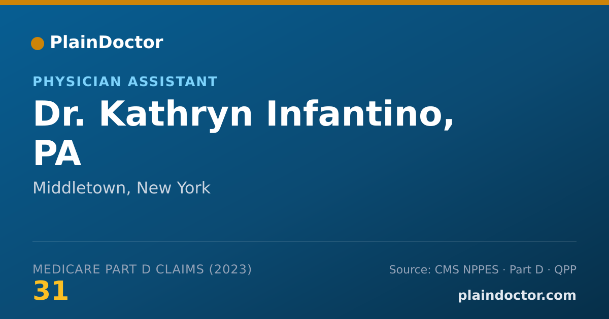 Shareable card for Kathryn Infantino, PA - Physician Assistant, Middletown, NY