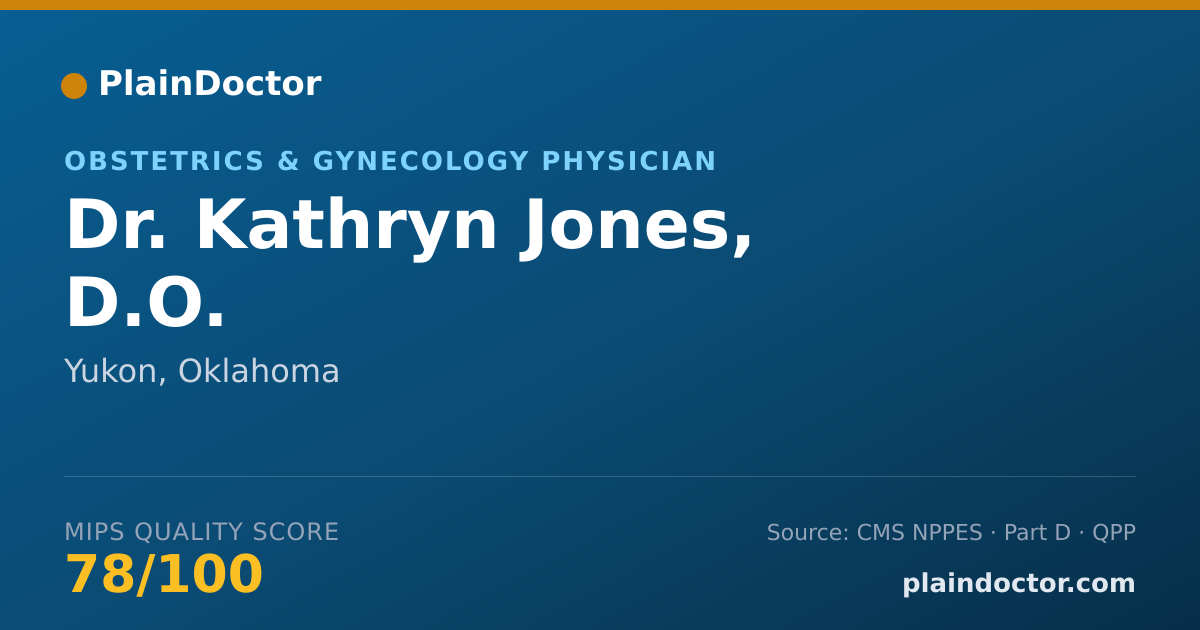 Shareable card for Kathryn Jones, D.O. - Obstetrics & Gynecology Physician, Yukon, OK