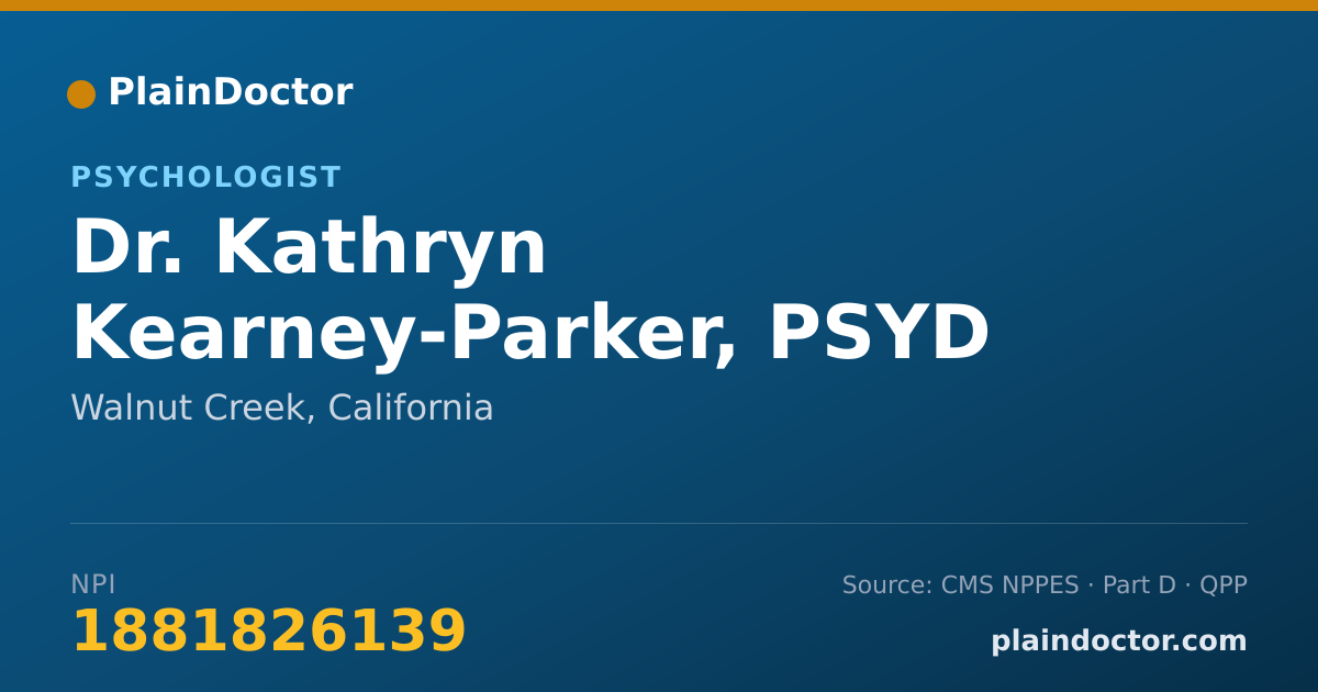 Shareable card for Kathryn Kearney-Parker, PSYD - Psychologist, Walnut Creek, CA
