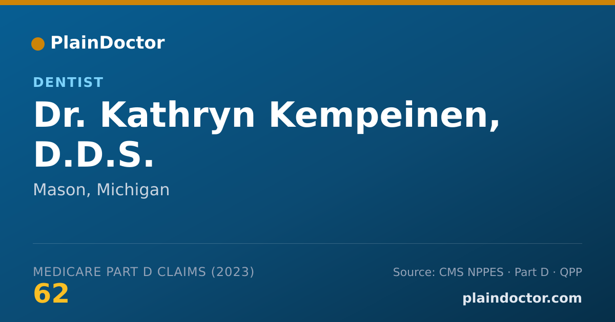 Shareable card for Kathryn Kempeinen, D.D.S. - Dentist, Mason, MI