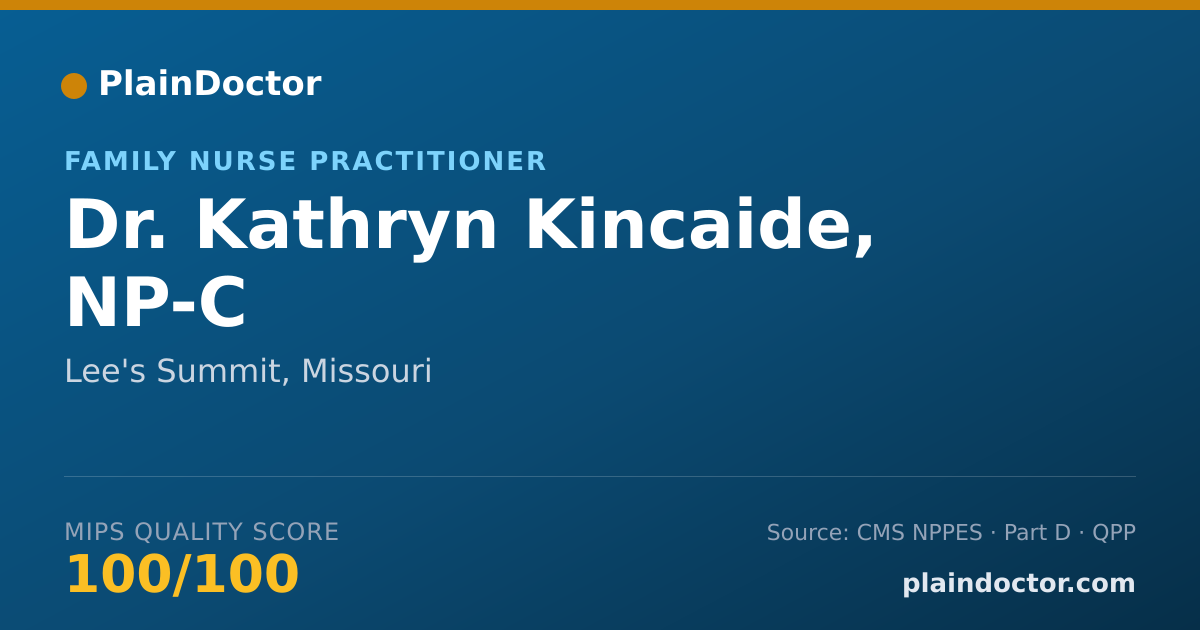 Shareable card for Kathryn Kincaide, NP-C - Family Nurse Practitioner, Lee's Summit, MO