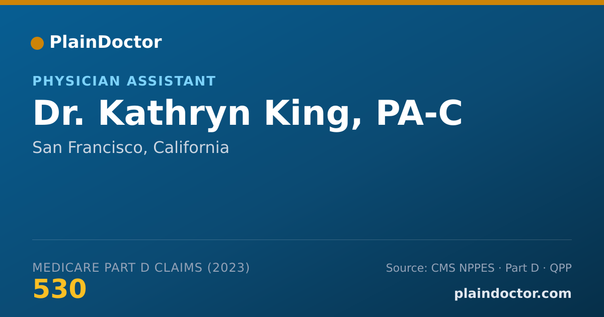 Shareable card for Kathryn King, PA-C - Physician Assistant, San Francisco, CA