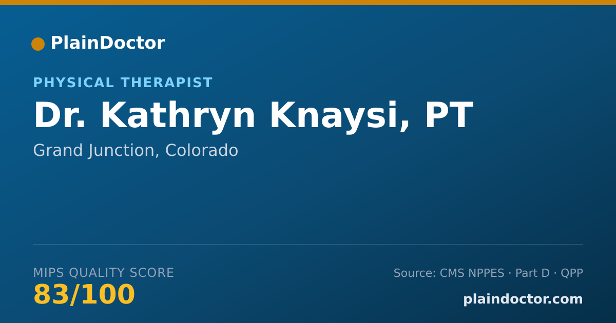 Shareable card for Kathryn Knaysi, PT - Physical Therapist, Grand Junction, CO