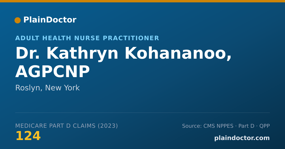 Shareable card for Kathryn Kohananoo, AGPCNP - Adult Health Nurse Practitioner, Roslyn, NY