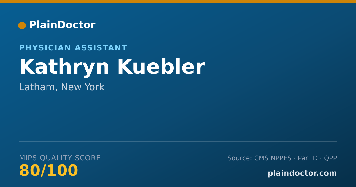 Shareable card for Kathryn Kuebler - Physician Assistant, Latham, NY