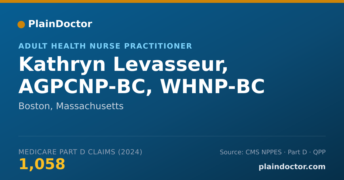 Shareable card for Kathryn Levasseur, AGPCNP-BC, WHNP-BC - Adult Health Nurse Practitioner, Boston, MA