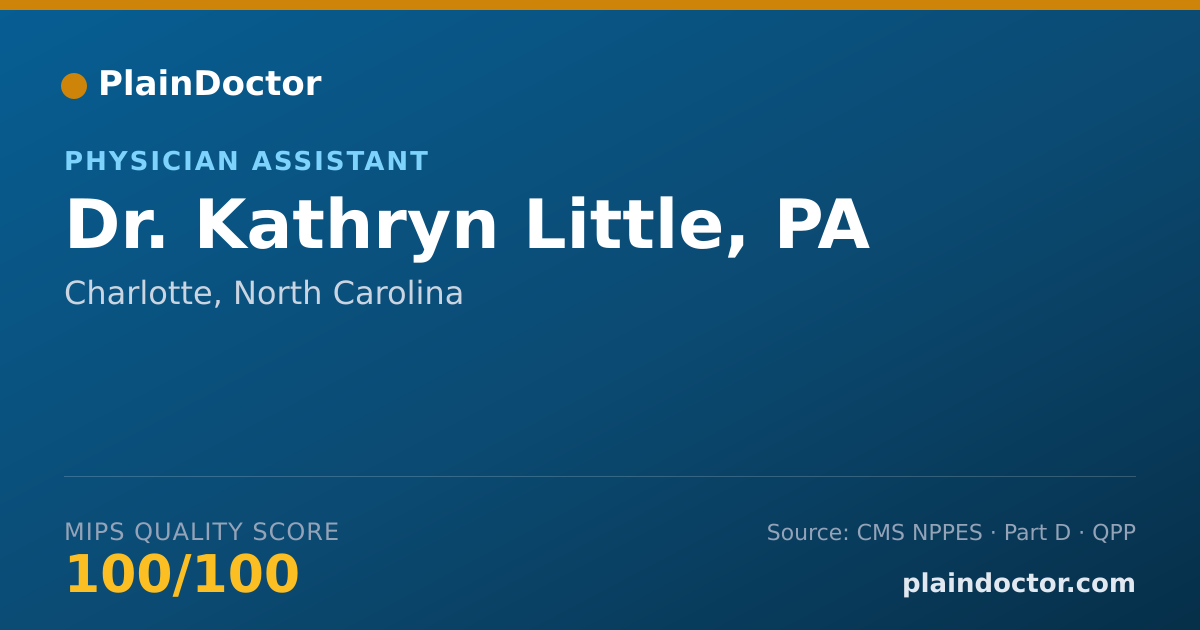 Shareable card for Kathryn Little, PA - Physician Assistant, Charlotte, NC