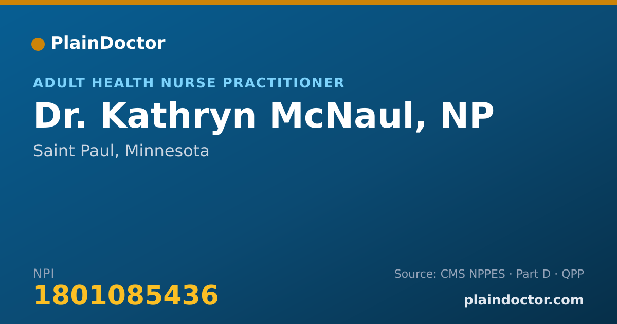 Shareable card for Kathryn McNaul, NP - Adult Health Nurse Practitioner, Saint Paul, MN