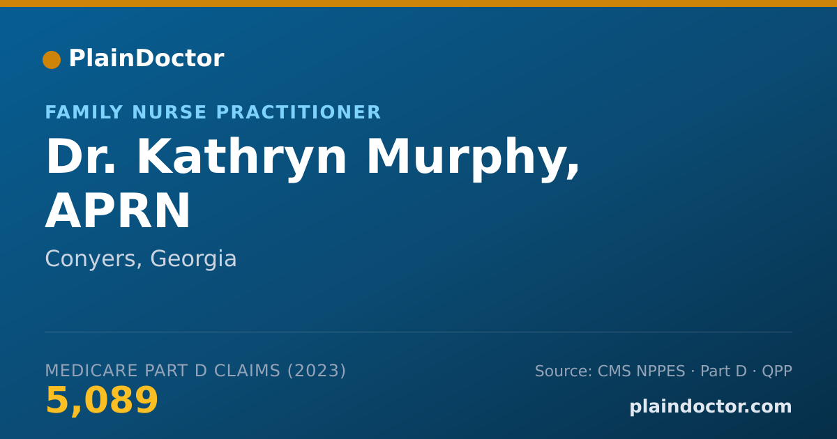 Shareable card for Kathryn Murphy, APRN - Family Nurse Practitioner, Conyers, GA