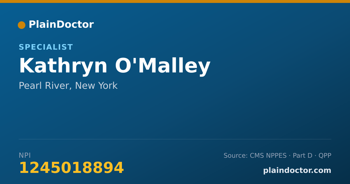 Shareable card for Kathryn O'Malley - Specialist, Pearl River, NY