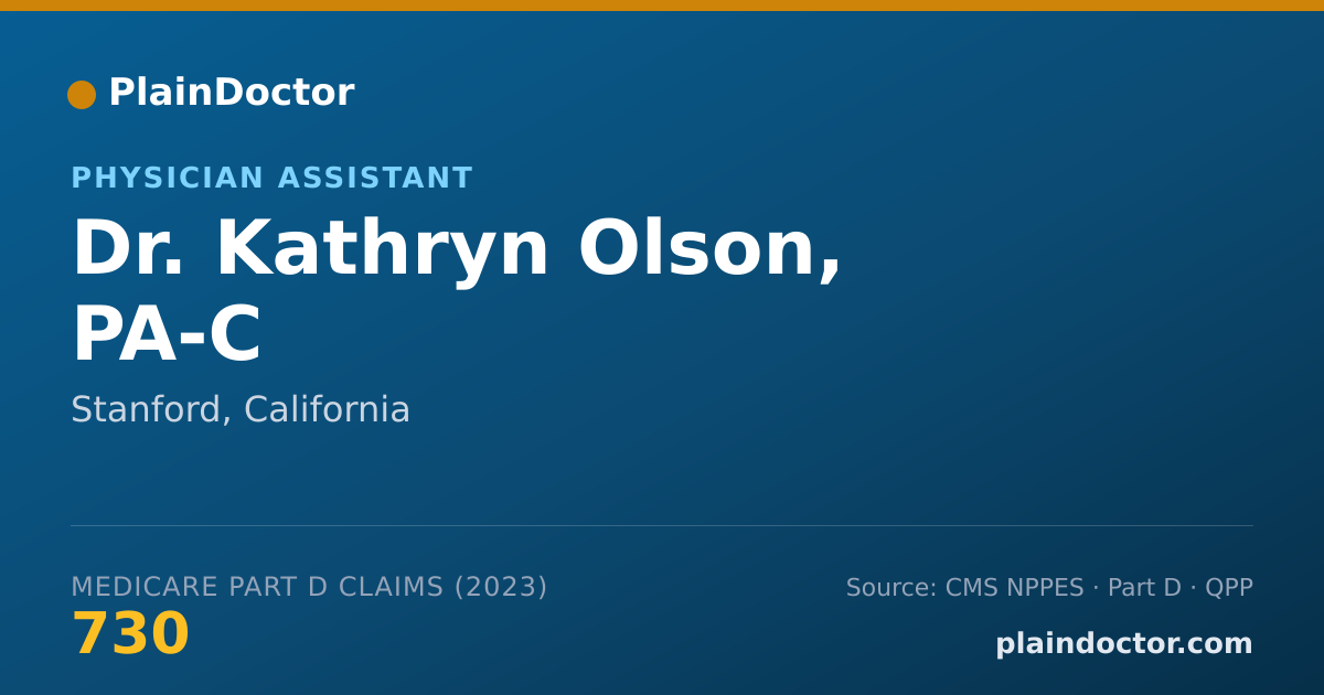 Shareable card for Kathryn Olson, PA-C - Physician Assistant, Stanford, CA
