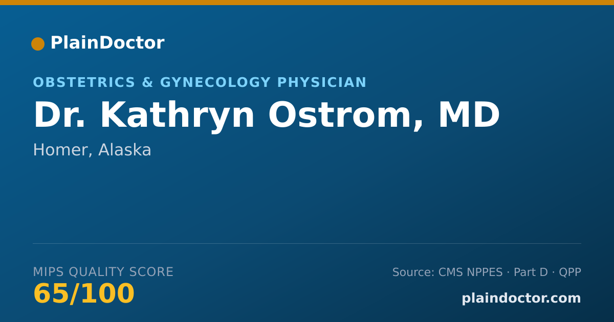 Shareable card for Kathryn Ostrom, MD - Obstetrics & Gynecology Physician, Homer, AK