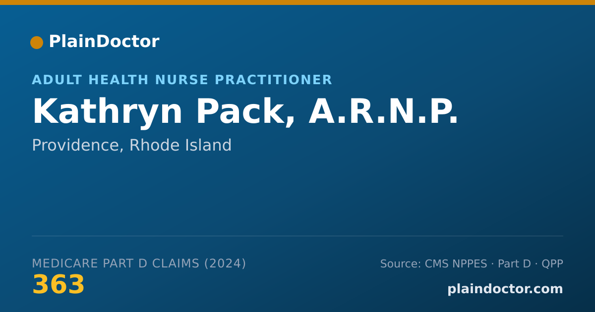 Shareable card for Kathryn Pack, A.R.N.P. - Adult Health Nurse Practitioner, Providence, RI