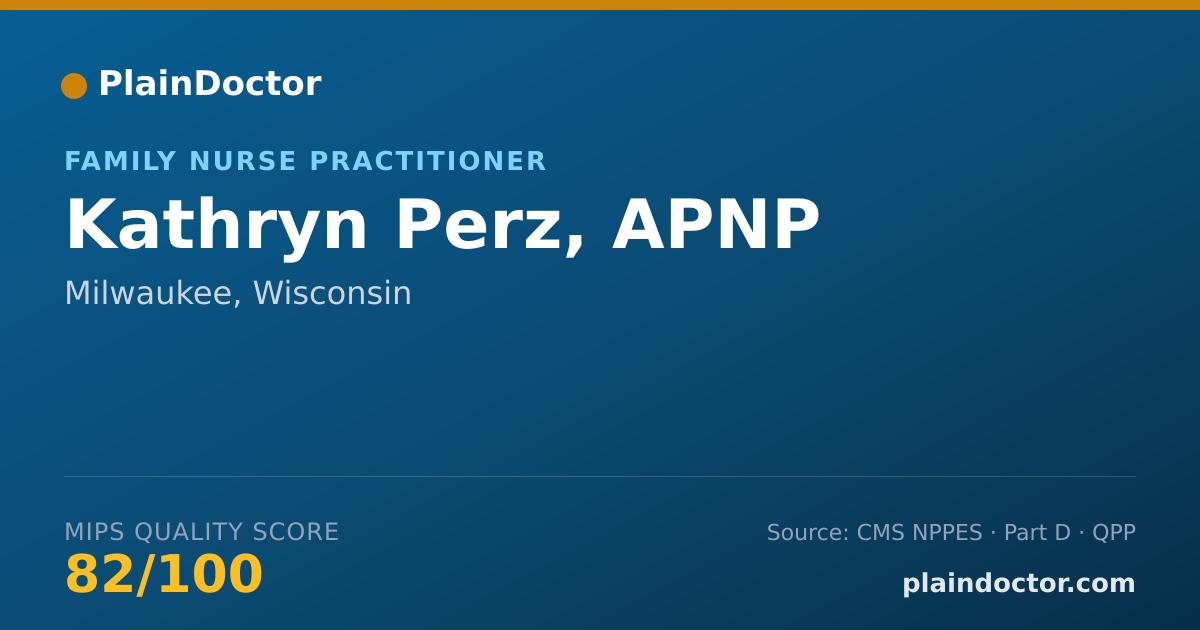 Shareable card for Kathryn Perz, APNP - Family Nurse Practitioner, Milwaukee, WI