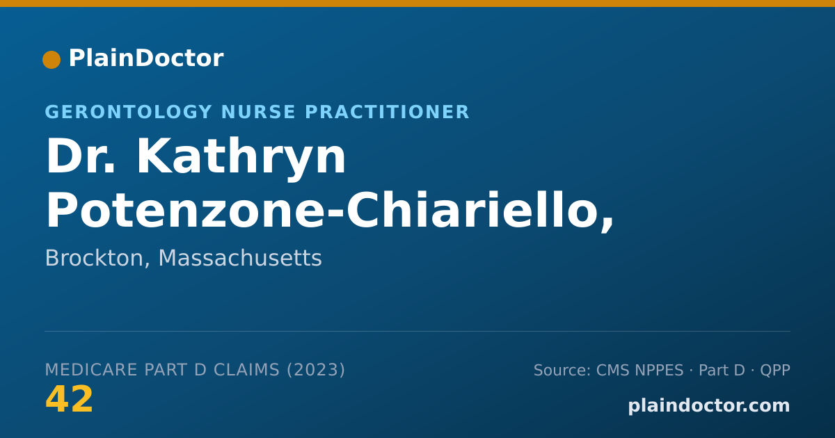Shareable card for Kathryn Potenzone-Chiariello, NP - Gerontology Nurse Practitioner, Brockton, MA
