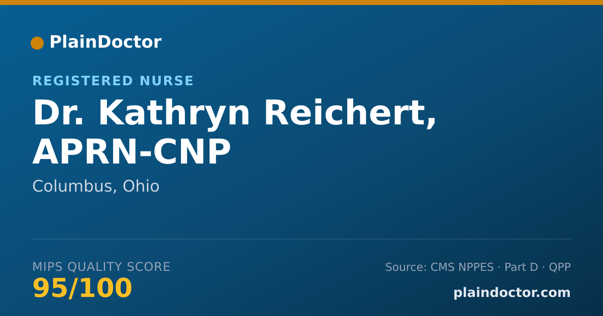 Shareable card for Kathryn Reichert, APRN-CNP - Registered Nurse, Columbus, OH