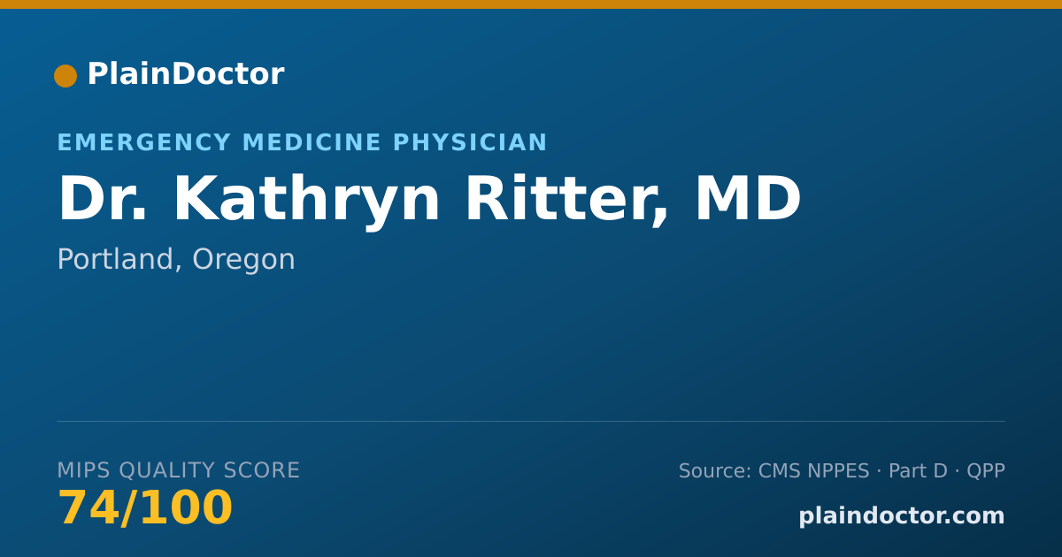 Shareable card for Kathryn Ritter, MD - Emergency Medicine Physician, Portland, OR