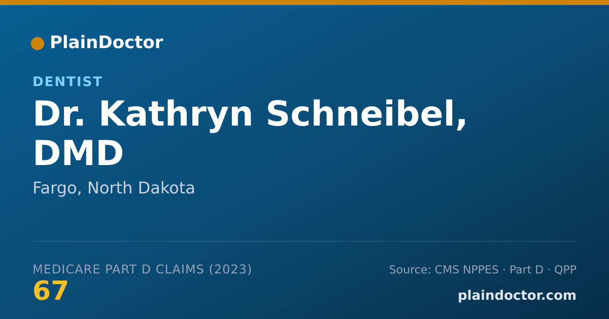 Shareable card for Kathryn Schneibel, DMD - Dentist, Fargo, ND