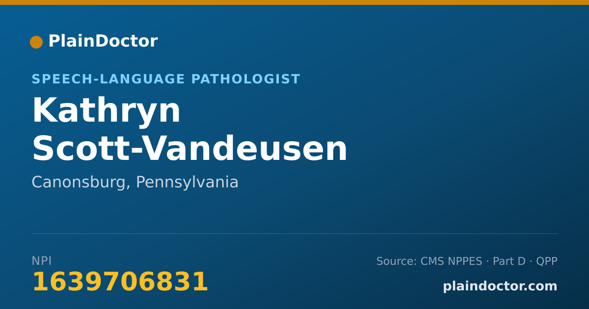 Shareable card for Kathryn Scott-Vandeusen - Speech-Language Pathologist, Canonsburg, PA