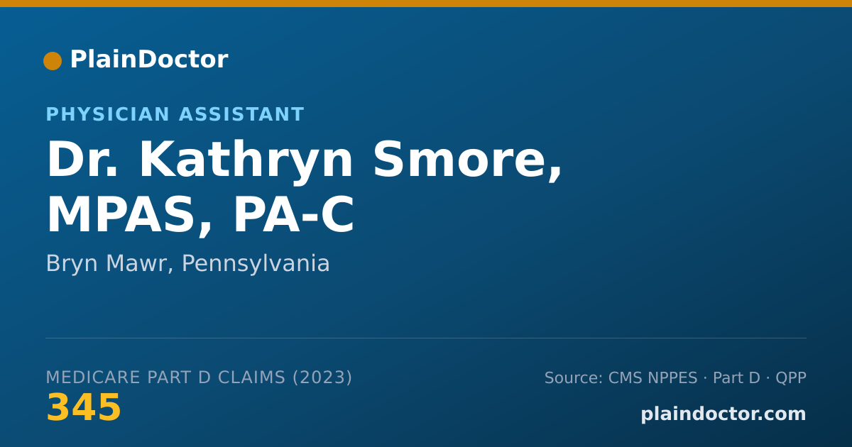 Shareable card for Kathryn Smore, MPAS, PA-C - Physician Assistant, Bryn Mawr, PA