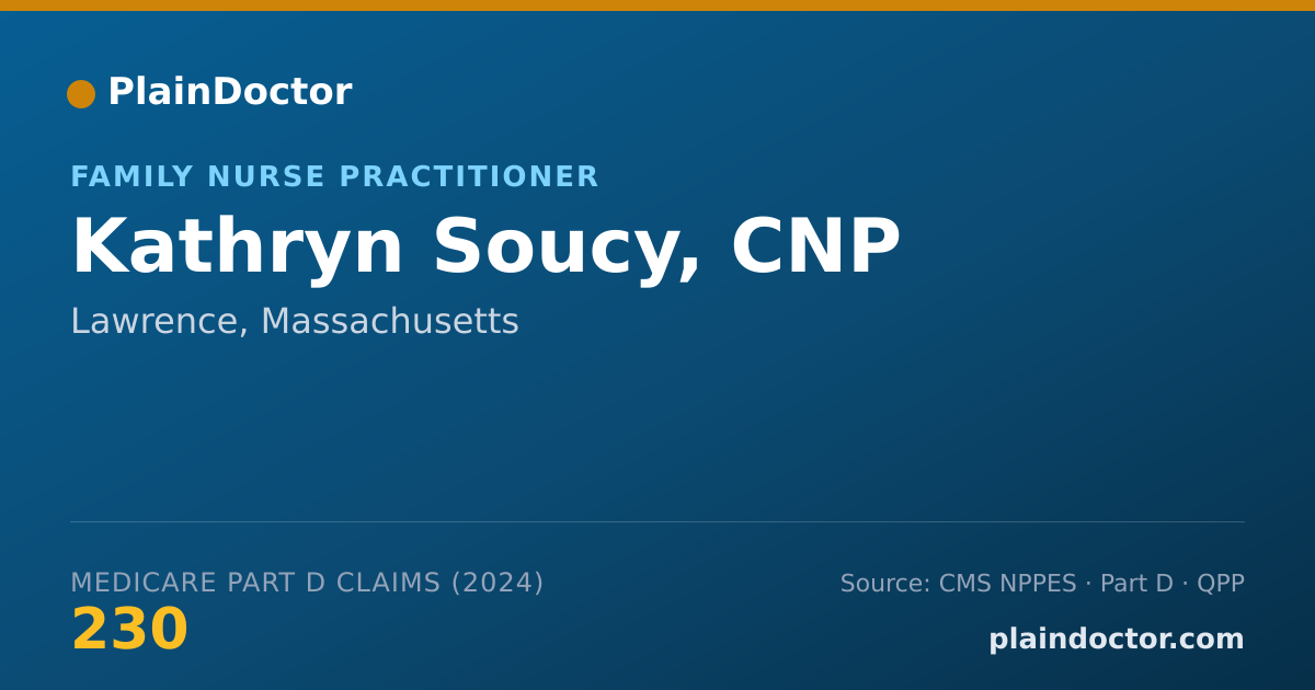Shareable card for Kathryn Soucy, CNP - Family Nurse Practitioner, Lawrence, MA
