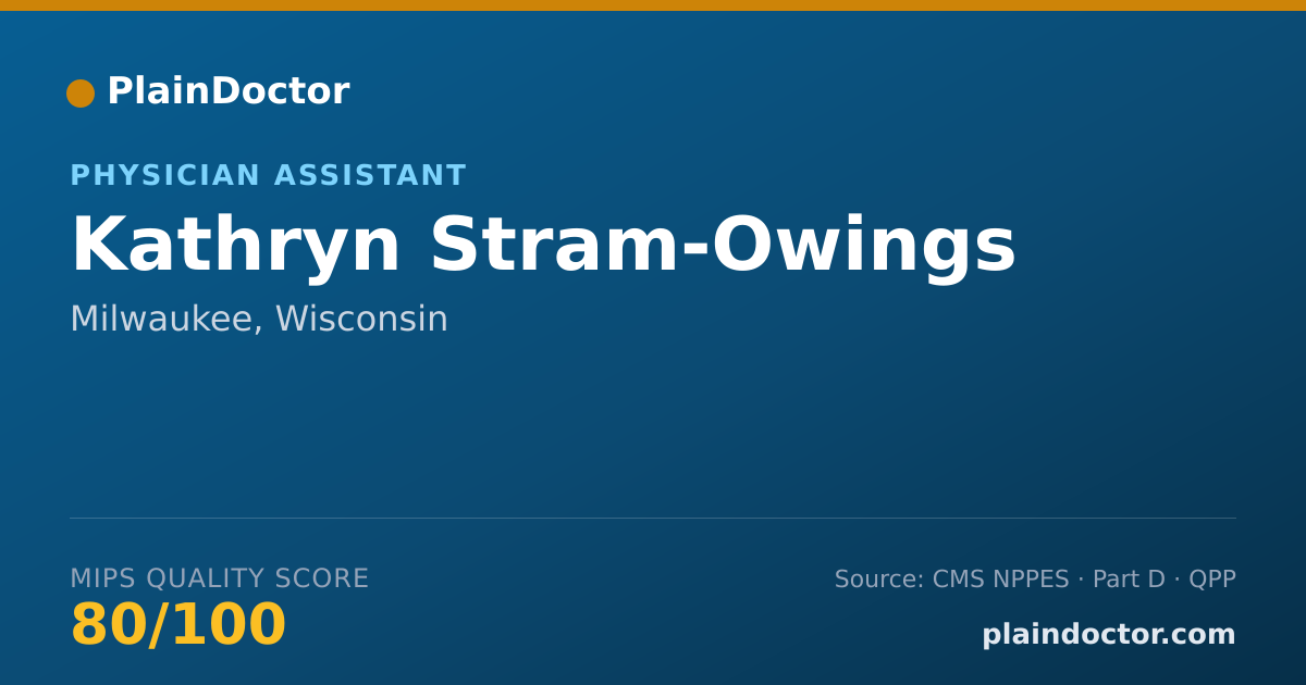 Shareable card for Kathryn Stram-Owings - Physician Assistant, Milwaukee, WI
