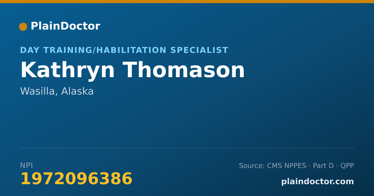 Shareable card for Kathryn Thomason - Day Training/Habilitation Specialist, Wasilla, AK