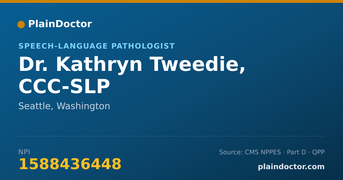 Shareable card for Kathryn Tweedie, CCC-SLP - Speech-Language Pathologist, Seattle, WA