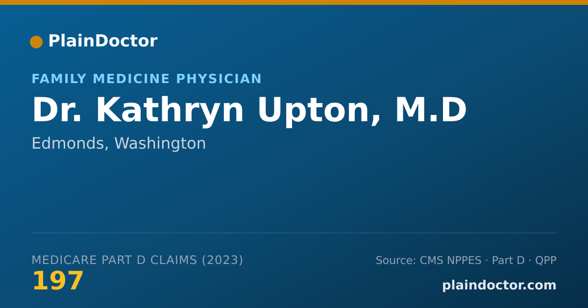 Shareable card for Kathryn Upton, M.D - Family Medicine Physician, Edmonds, WA