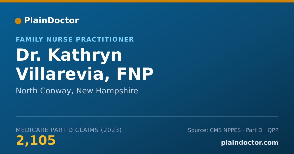Shareable card for Kathryn Villarevia, FNP - Family Nurse Practitioner, North Conway, NH