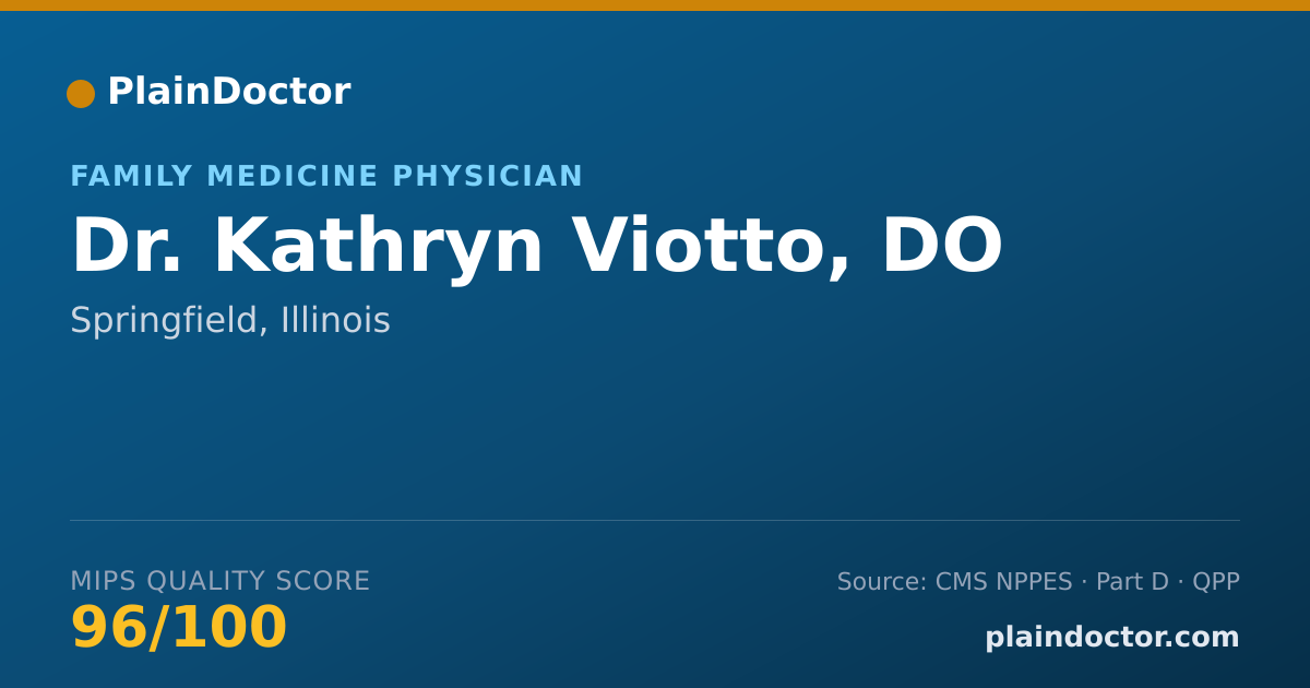 Shareable card for Kathryn Viotto, DO - Family Medicine Physician, Springfield, IL