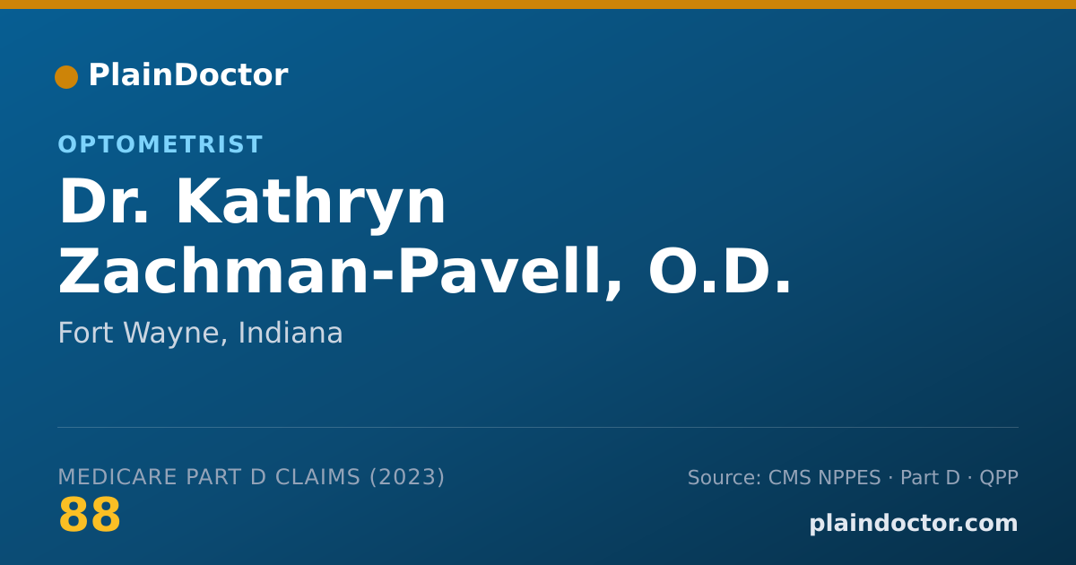 Shareable card for Kathryn Zachman-Pavell, O.D. - Optometrist, Fort Wayne, IN