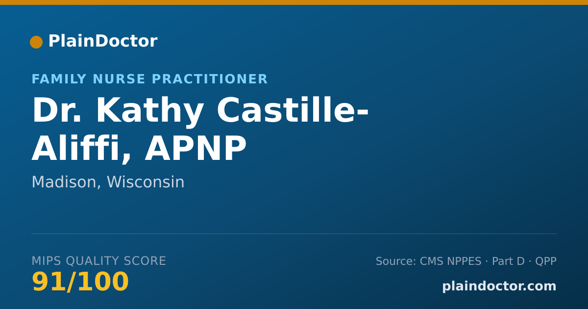 Shareable card for Kathy Castille- Aliffi, APNP - Family Nurse Practitioner, Madison, WI