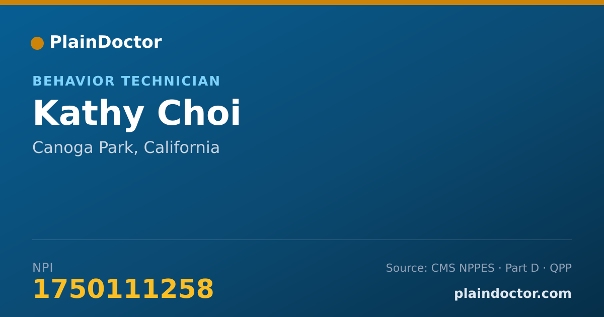 Shareable card for Kathy Choi - Behavior Technician, Canoga Park, CA