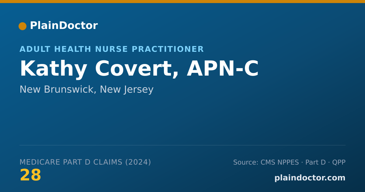 Shareable card for Kathy Covert, APN-C - Adult Health Nurse Practitioner, New Brunswick, NJ