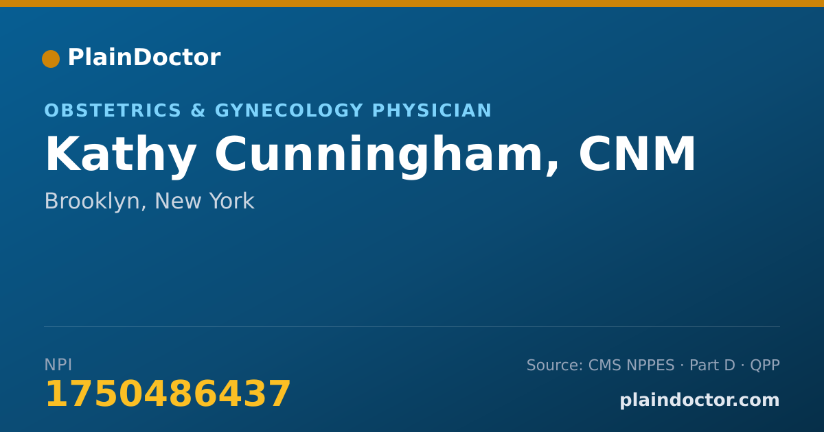 Shareable card for Kathy Cunningham, CNM - Obstetrics & Gynecology Physician, Brooklyn, NY